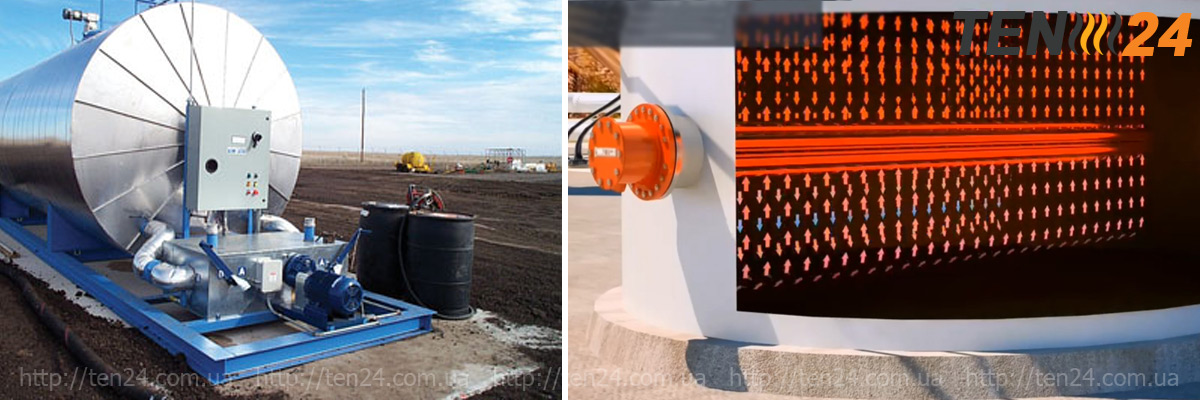 Різні типи нагрівачів резервуарів від ТЕН 24