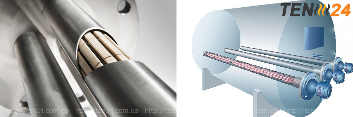Різні типи нагрівачів резервуарів від ТЕН 24