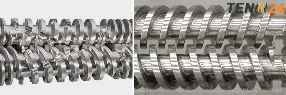 Типи екструдерів за кількістю та типом шнеків