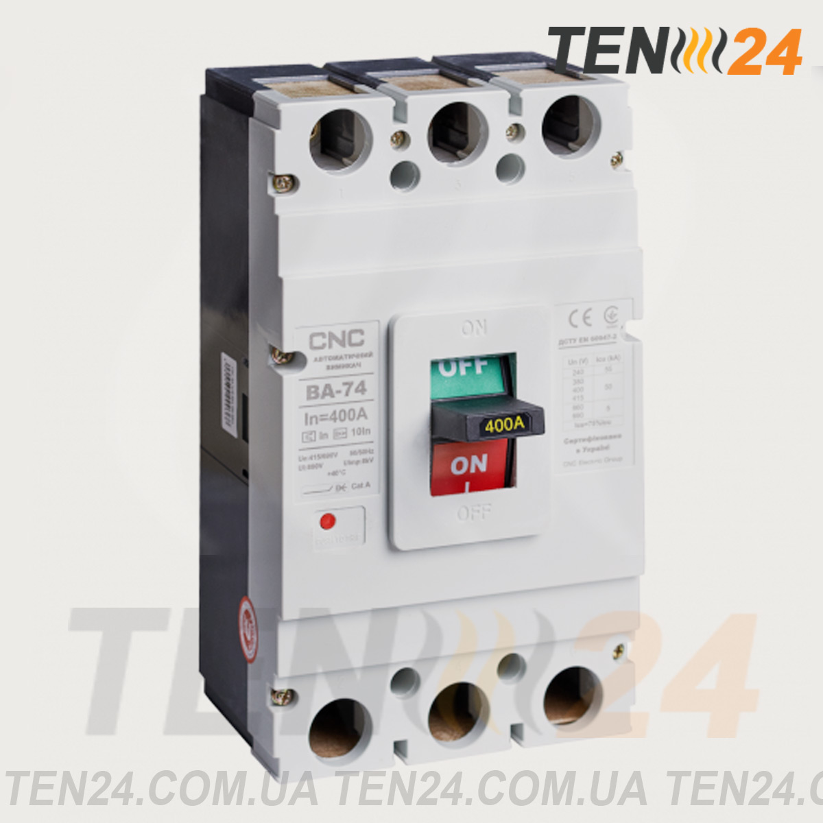Автоматичний вимикач ВА-74 (200А - 400А, 3Р, 415/690В, 50кА - 55кА)