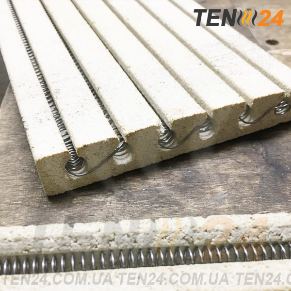 Плоскі канальні керамічні нагрівальні елементи з відкритою спіраллю фото 16 ТЕН24
