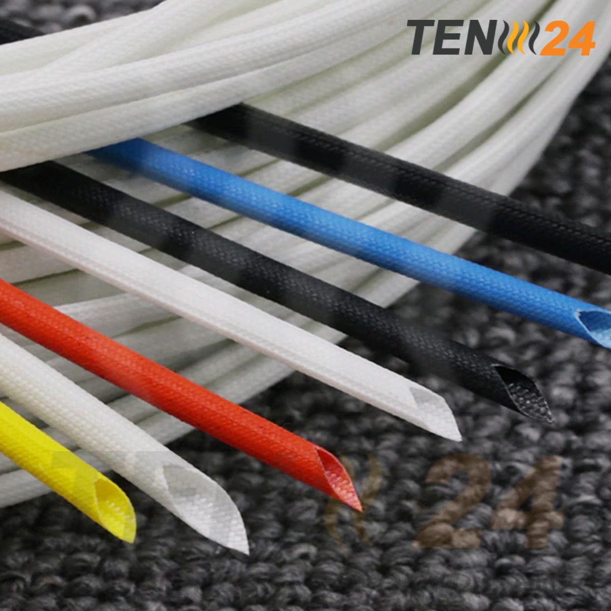 Скловолоконний кембрік з силіконовим покриттям для захисту проводів фото 1 ТЕН24