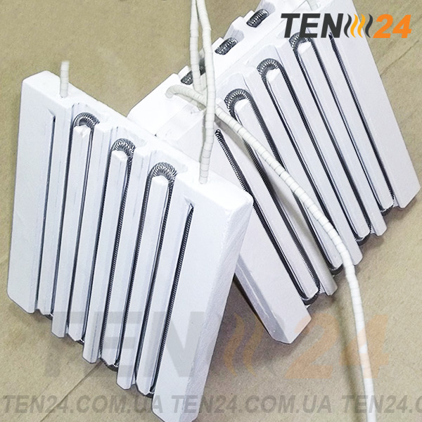 Плоскі канальні керамічні нагрівальні елементи з відкритою спіраллю фото 17 ТЕН24