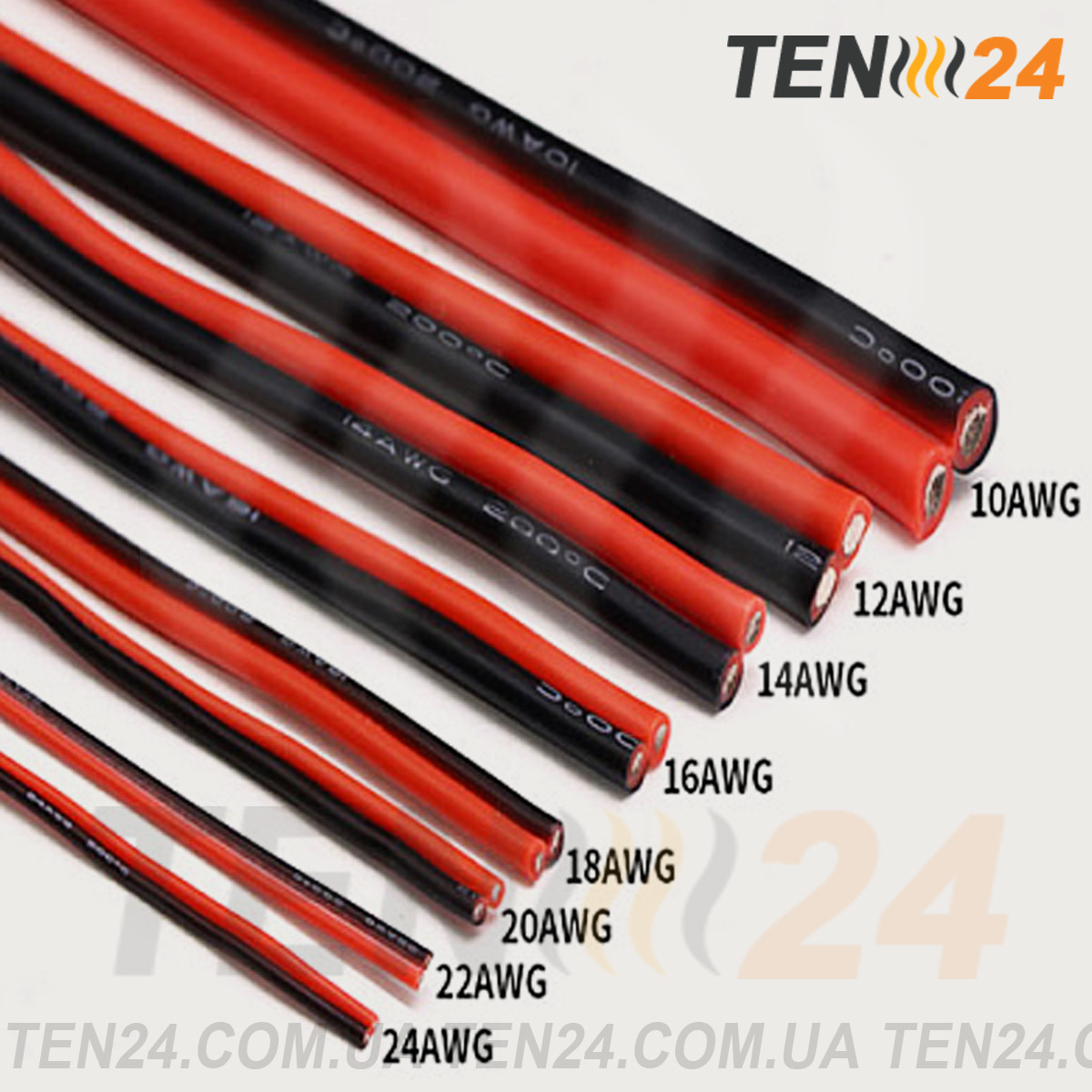 Термостійкі мідні проводи багатожильні силіконові до 200°С фото 15 ТЕН24