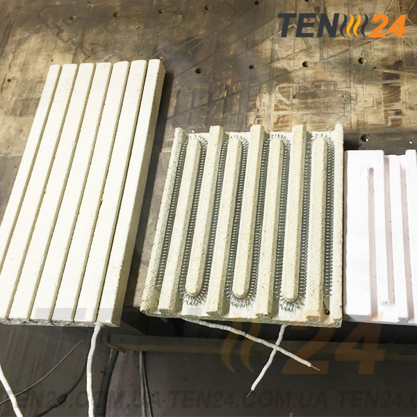 Плоскі канальні керамічні нагрівальні елементи з відкритою спіраллю фото 11 ТЕН24