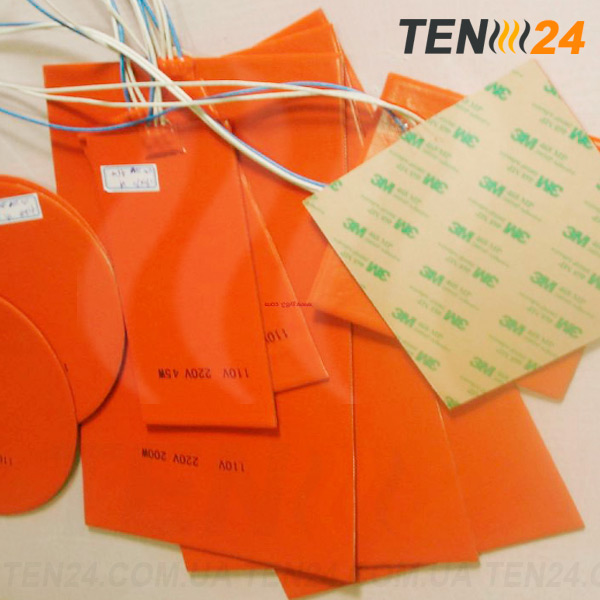 Силіконові гнучкі нагрівачі з самоклейкою