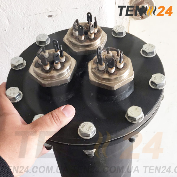 Выводы подключения керамических ТЭНов в проточном нагревателе нефтепродуктов от ТЭН 24