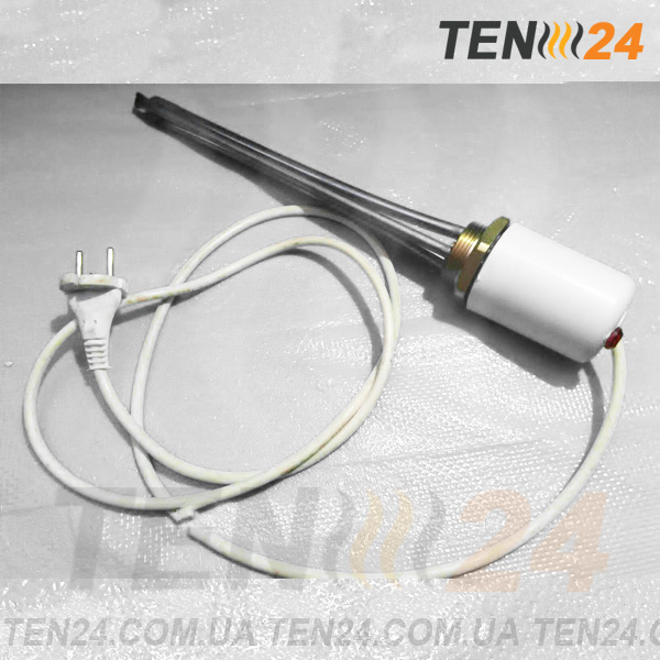 ТЕН з різьбою 1 1/4" для чавунних батарей з терморегулятором і захисною кришкою