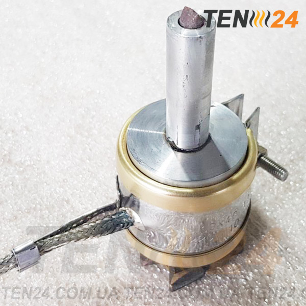 Кольцевой миканитовый нагреватель с латунной оболочкой для нагрева клейма. ТЭН 24