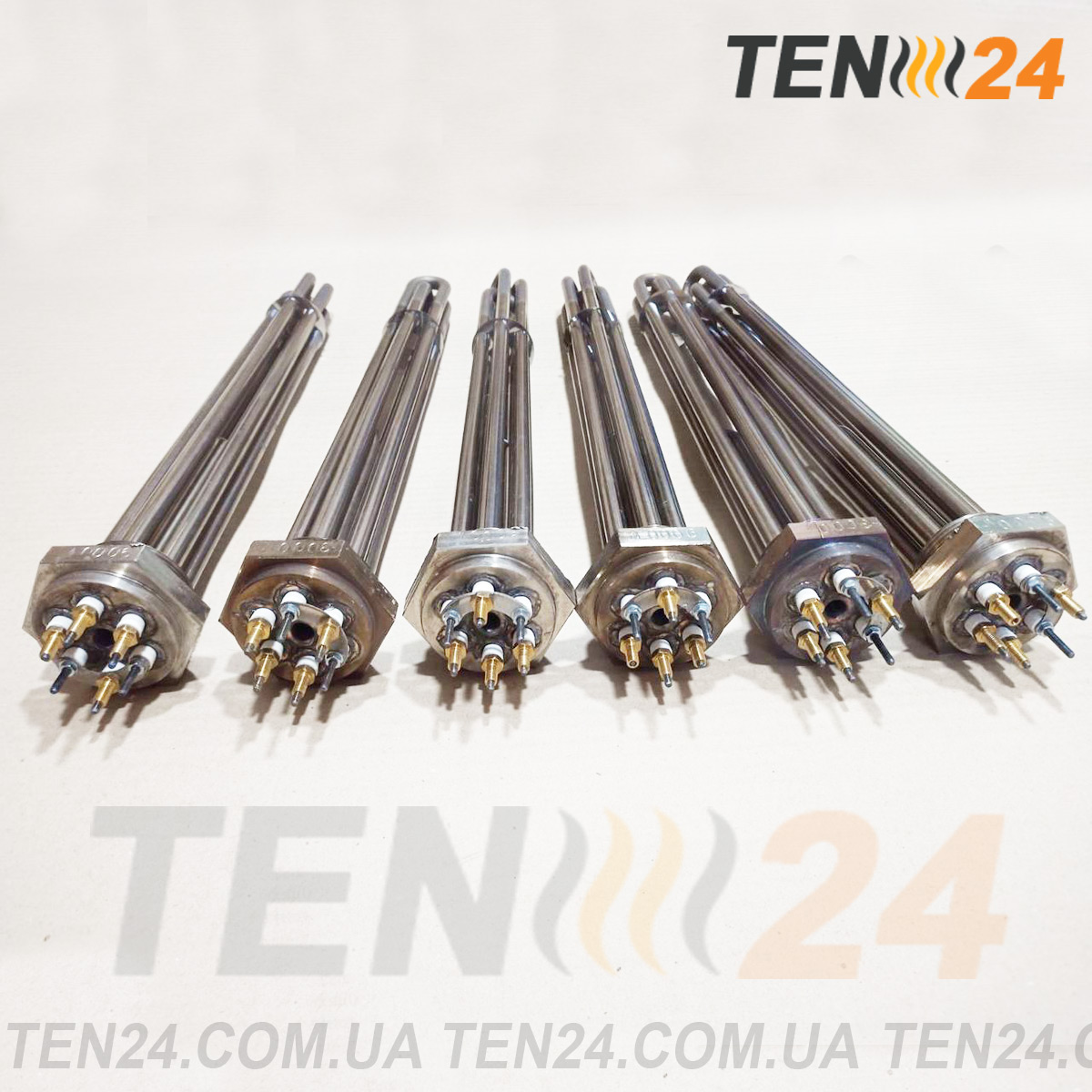 Нагрівач ТЕНБ 9 кВт 220/380 В нержавійка, різьба 1,5" нерж фото ТЕН 24