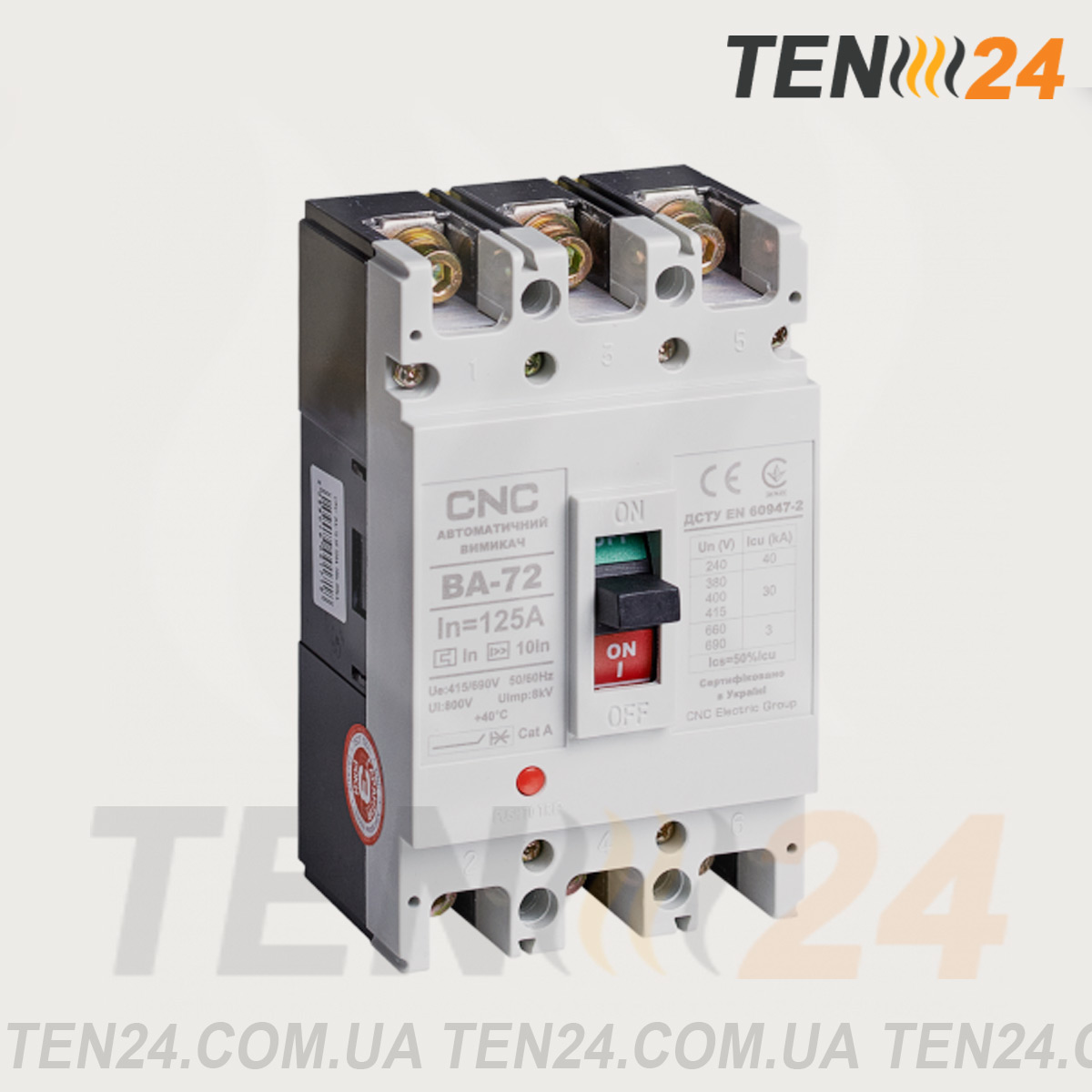 Автоматичний вимикач ВА-72 (10А - 160А, 3Р, 415/690В, 30кА - 45кА)