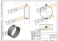 Міканітовий кільцевий нагрівач (хомутовий нагрівальний елемент) креслення