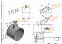 Міканітовий кільцевий нагрівач (хомутовий нагрівальний елемент) креслення