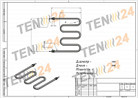 Электрические ТЭНы для воздуха, воздушные ТЭНы чертеж