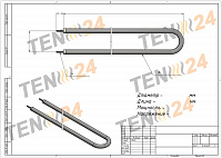Электрические ТЭНы для воды, водяные ТЭНы чертеж