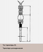 Термопары тип К, J чертеж