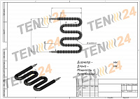 Оребренные ТЭНы для нагрева воздуха чертеж
