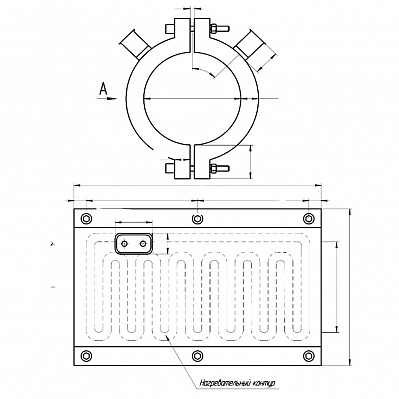 Алюминиевые кольцевые ТЭНы литые чертеж