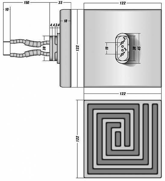 Керамические инфракрасные излучатели полые экономичные чертеж