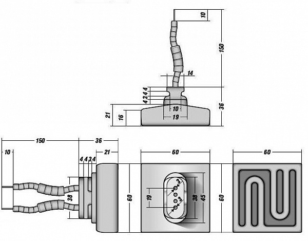 Керамічні інфрачервоні випромінювачі порожнисті креслення