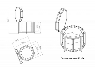 Муфельна піч креслення