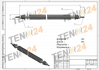 Электрические ТЭНы для воздуха, воздушные ТЭНы чертеж