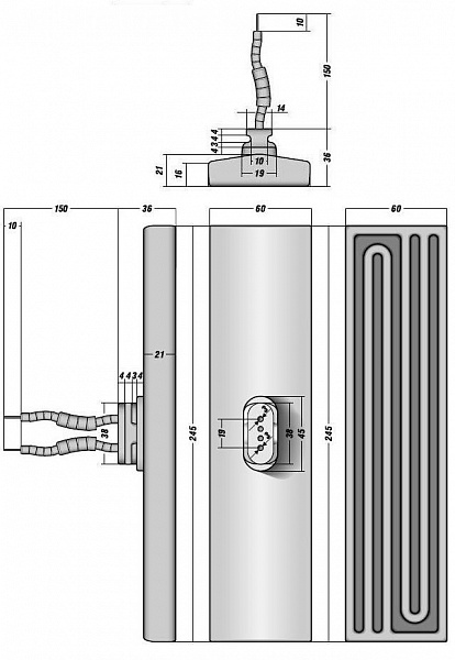 Керамічні інфрачервоні випромінювачі порожнисті креслення