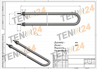 Електричні ТЕНи для повітря, повітряний ТЕН, електро тен креслення
