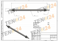 Электрические ТЭНы для воды, водяные ТЭНы чертеж
