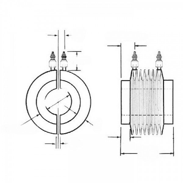 Креслення нагрівача алюмінієвого кільцевого з повітряним охолодженням