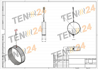 Кольцевой нагреватель миканитовый хомутовый чертеж