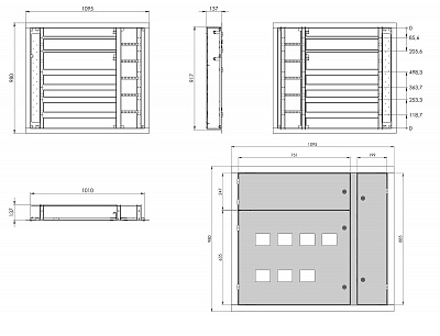 Металлические корпуса для шкафов управления на заказ чертеж