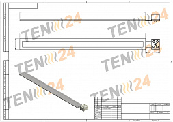 Metalowa grzałka płaska mikanitowa 7