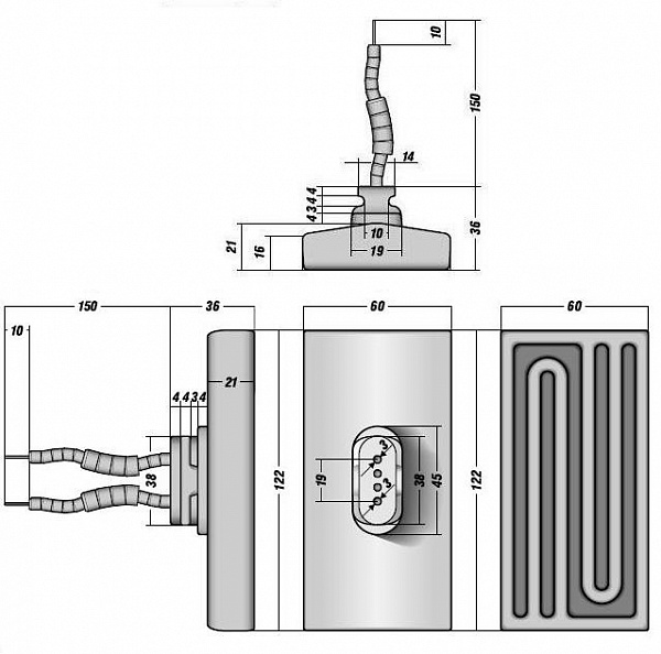 Керамические инфракрасные излучатели полые экономичные чертеж